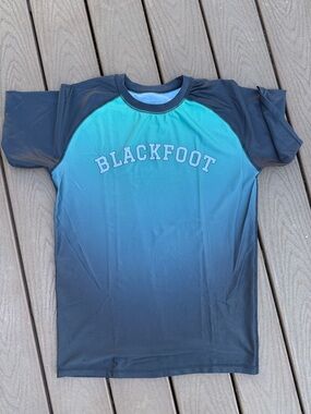 Blackfoot Teal and Black Athletic Jiu-Jitsu Top